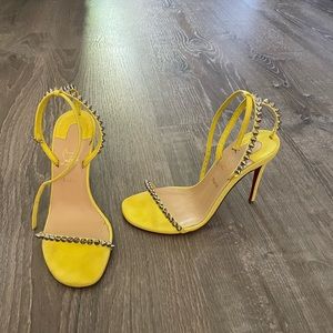 Christian Louboutin So Me 100 Suede Leather Sandals